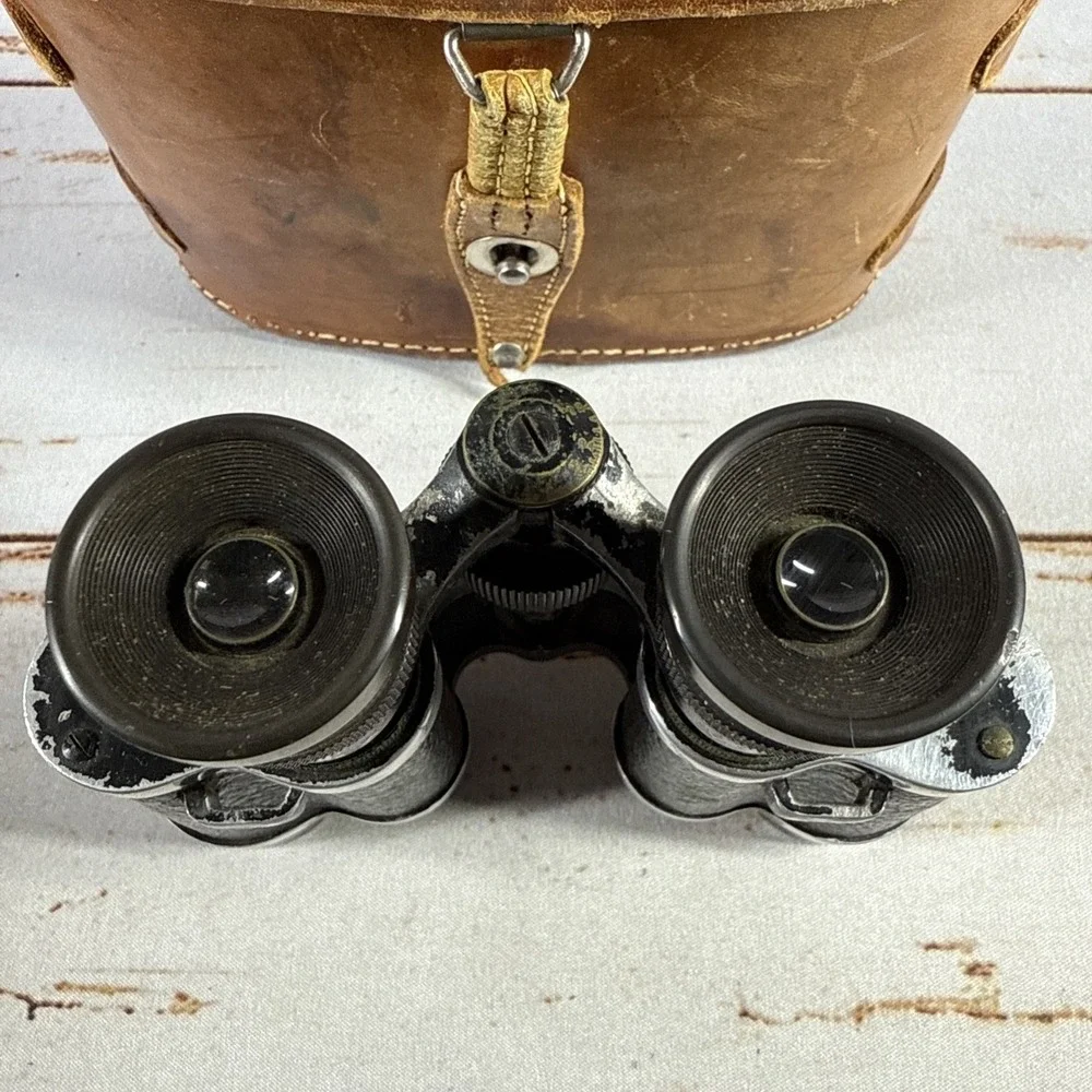 Vintage 1930s–40s MOHRSON Binoculars 8x25 Optics WWII Military France with Case
